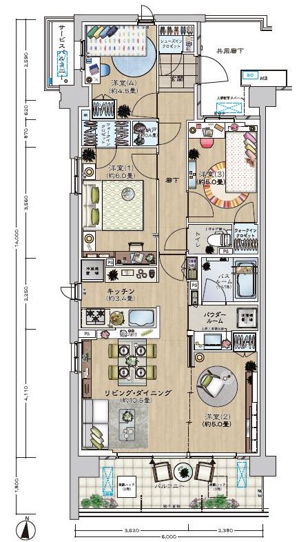 家具レイアウト間取り図のご紹介 ガーデンハウス越谷レイクタウン 住友不動産の新築マンション 分譲マンション 戸建の公式ブログ